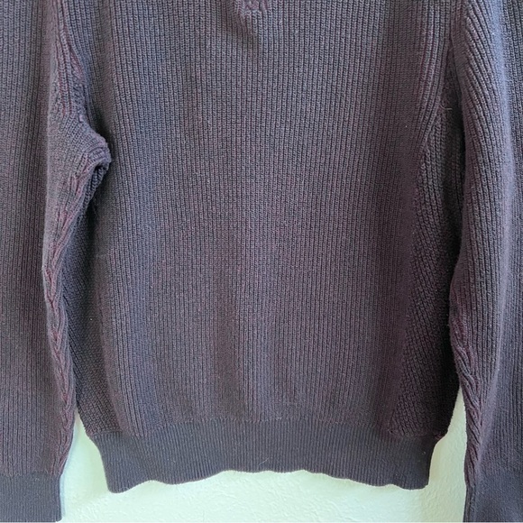 Banana Republic eggplant 1/4 zip ribbed knit sweater - Picture 7 of 10